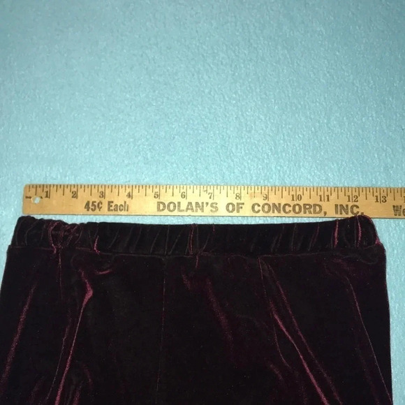 𝅺Season’s Collection velvety texture shimmery wine color pull on leggings size M - Picture 7 of 7